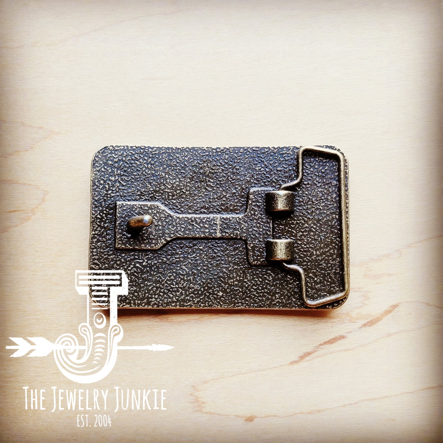 *Rectangle Black Navajo Leather Belt Buckle 905z