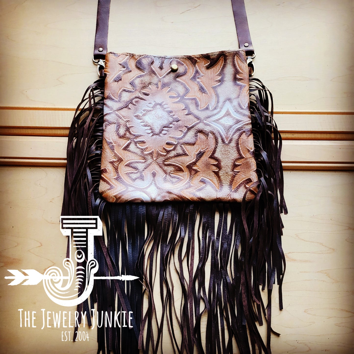 *MEDIUM Crossbody Handbag w/ Sienna Laredo Leather Full Fringe 512t