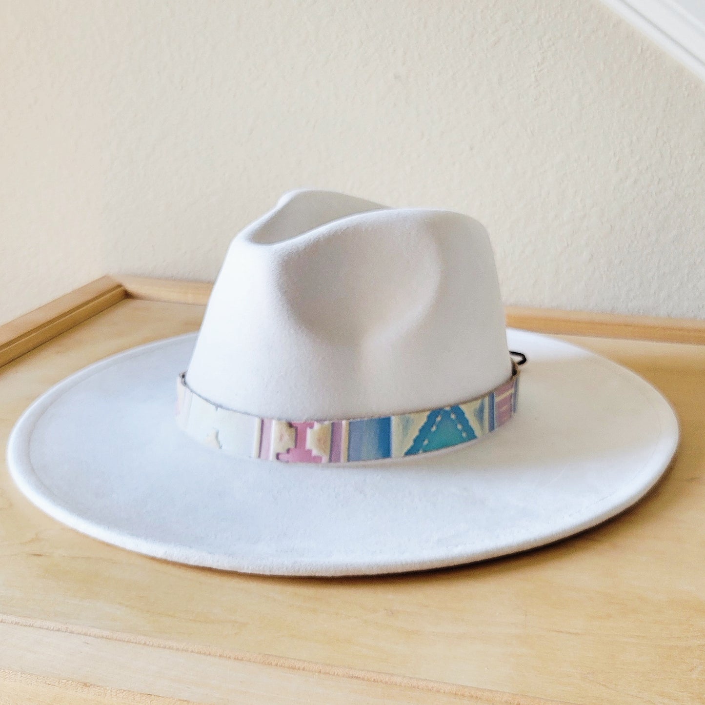 Pastel Navajo Embossed Leather Hat Band Only 950o
