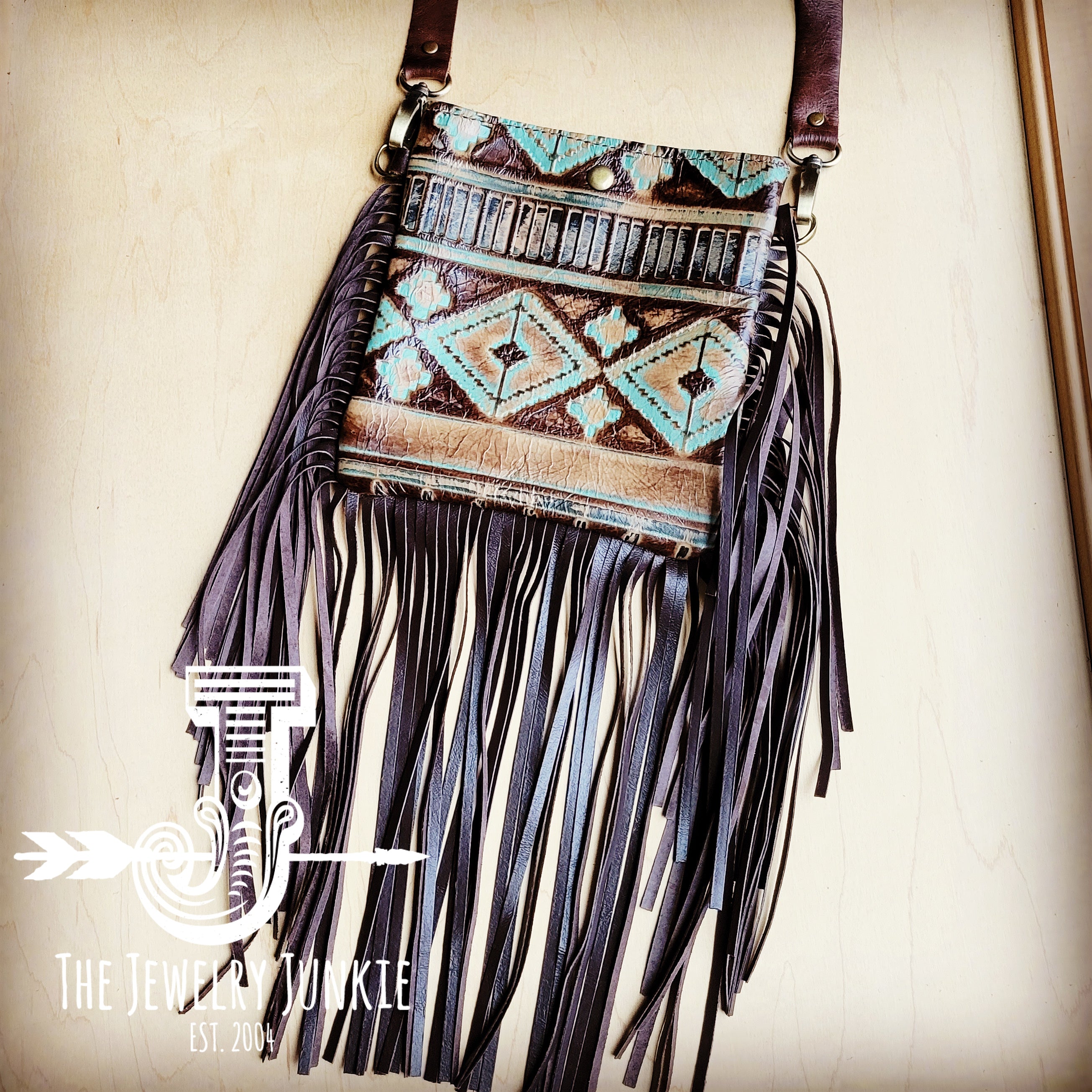 Country Turquoise Floral Tooled Fringe Leather Handbag – Cowgirl Barn & Tack