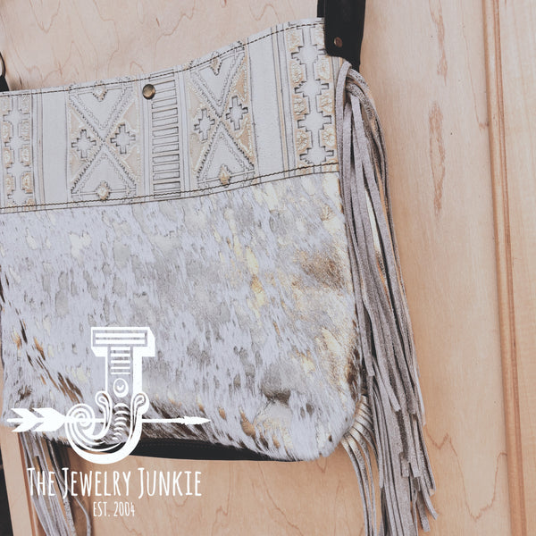 ONE-of-A-KIND Tejas Leather Bucket Handbag Gilded Navajo-Gold Hide