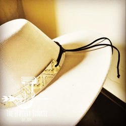 **Gilded Navajo Embossed Leather Hat Band Only 951z