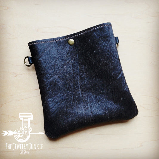 Small Crossbody Handbag w/ Black Hair-on-Hide Leather 514q