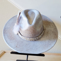 CUSTOM Hand-Painted Bridal Cowgirl Western Boho Hat A66