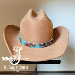 *Copper Laredo Embossed Leather Hat Band Only 981x