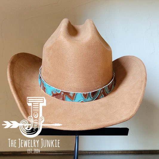 **Copper Laredo Embossed Leather Hat Band Only 981x