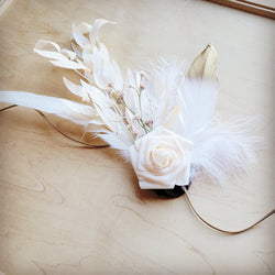 Boho Western Wedding Floral Bridal Hat Band Only 984v