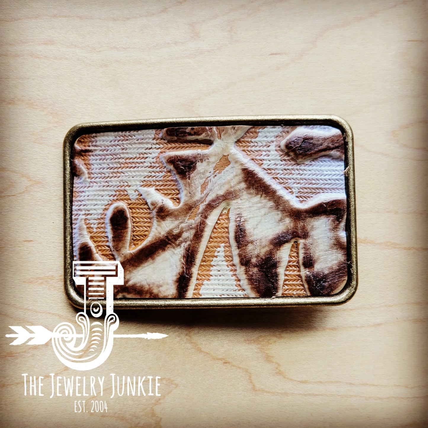 *Rectangle Sienna Laredo Leather Belt Buckle 904u