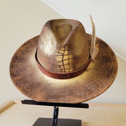 CUSTOM Hand-Painted Cowgirl Western Boho Hat & Band (A42)