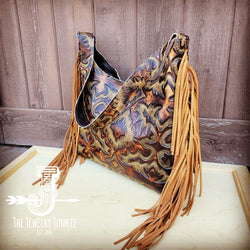 *Montana Leather Hobo Handbag in Brown Laredo 508e