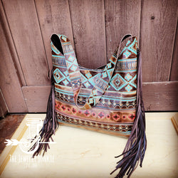 Montana Embossed Leather Hobo Handbag in Santa Fe 508L