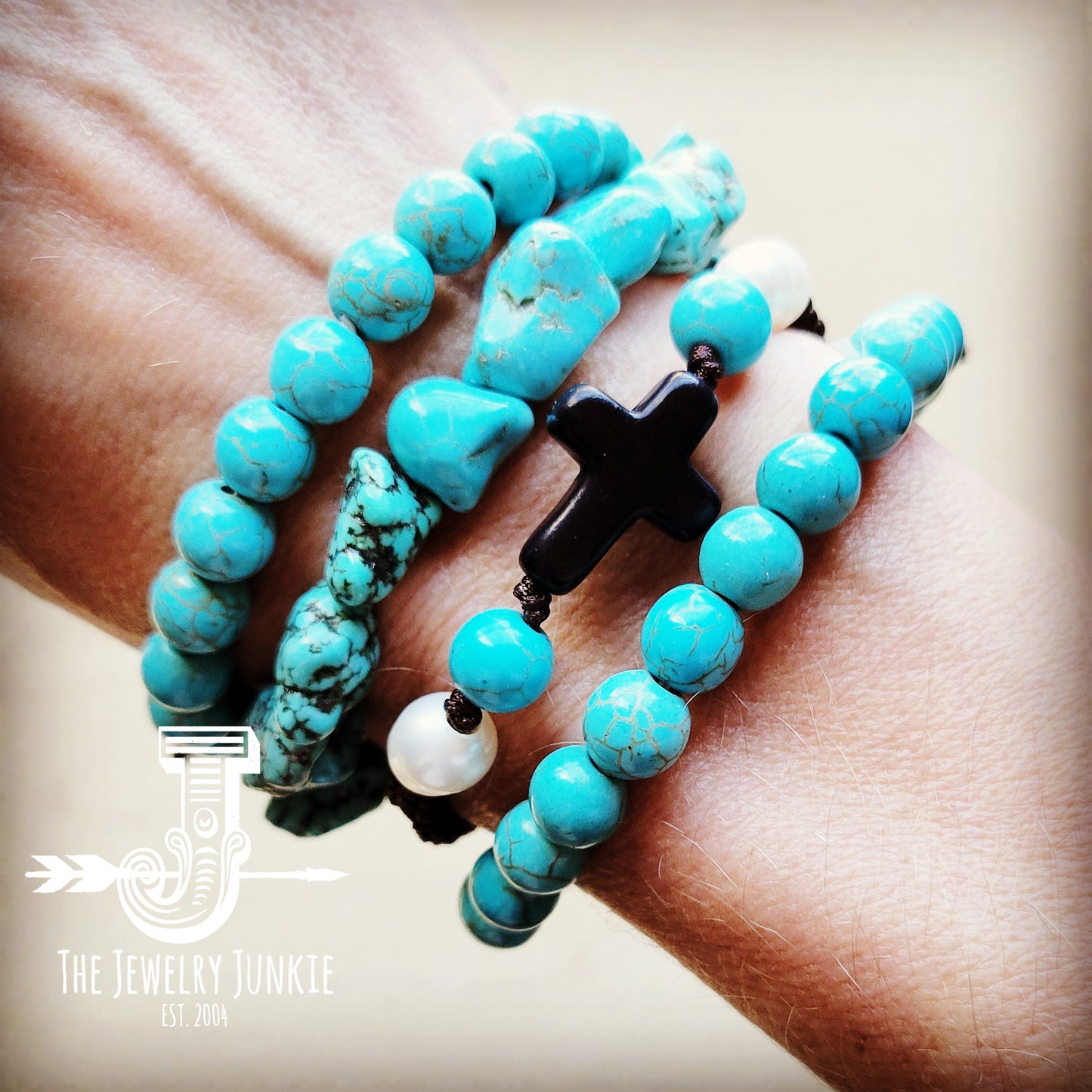 Adjustable Woven Turquoise Braided Bracelet