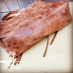 Tejas Leather Bucket Hide Handbag with Gilded Cowboy Accent 506s