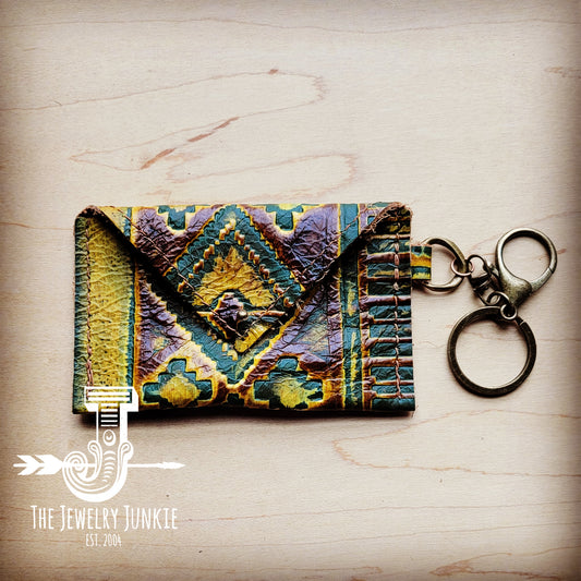 **Sierra Credit Card Wallet-Yellow Brown Navajo 602n