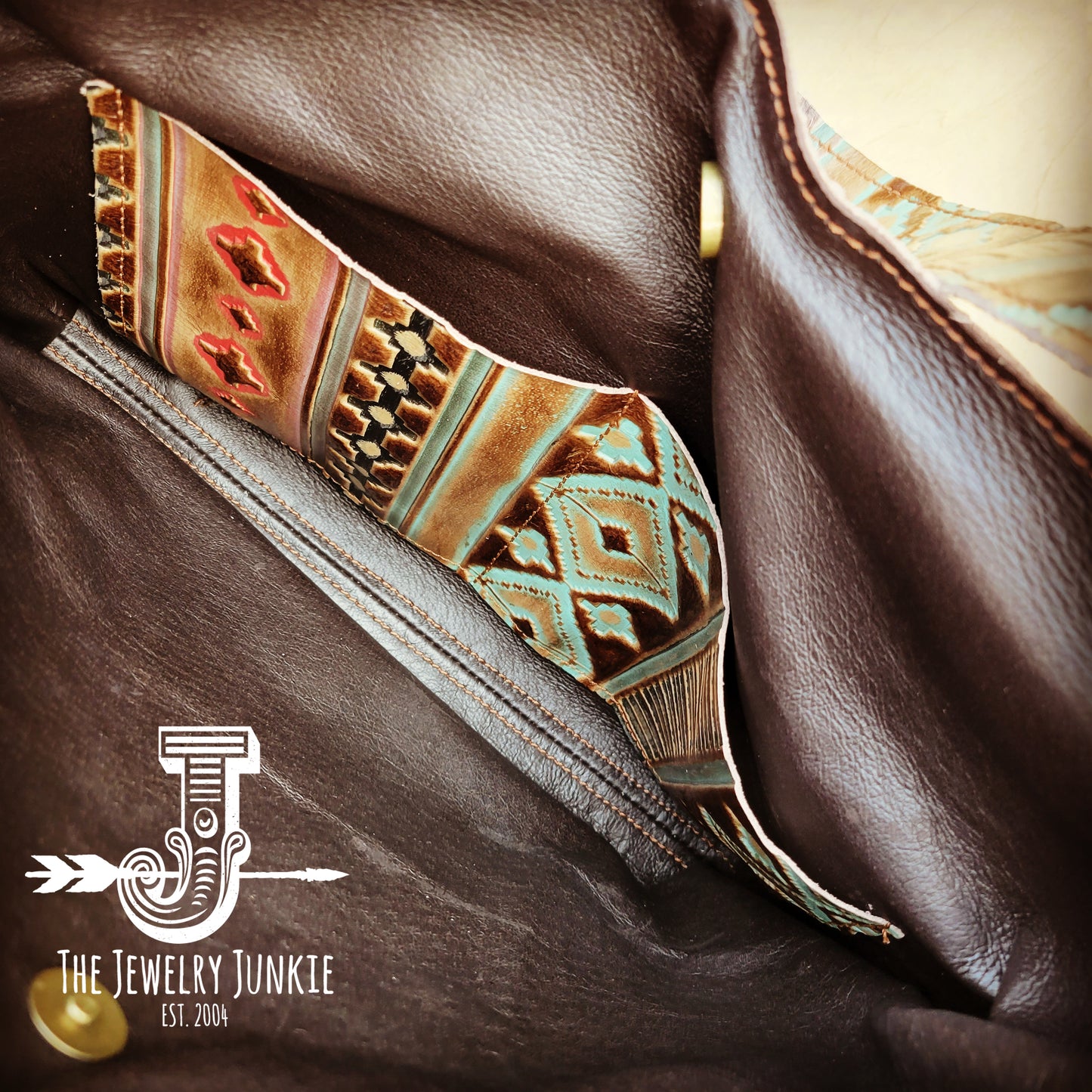 Montana Embossed Leather Hobo Handbag in Santa Fe 508L