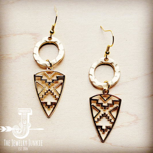 **Gold-tone Arrow Earrings 208c*