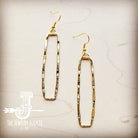 Golden Rectangle Dangle Earrings