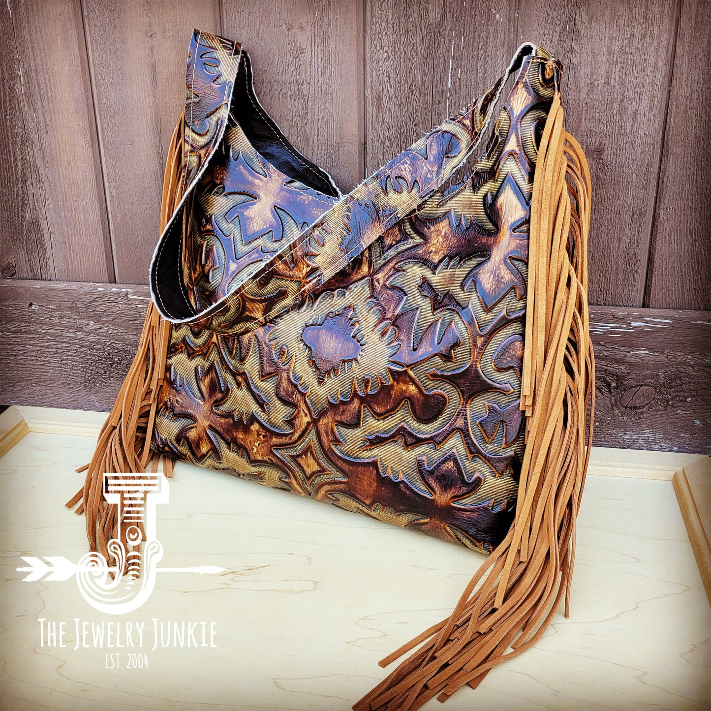 *Montana Leather Hobo Handbag in Brown Laredo 508e