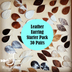 Leather Earring Starter Pack-Hair-On-Hide-30 Pairs 208m