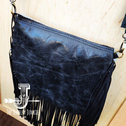 Black & White Handbag Hair-on-Hide Flap and Triple Turquoise 510m