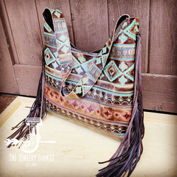 Montana Embossed Leather Hobo Handbag in Santa Fe 508L