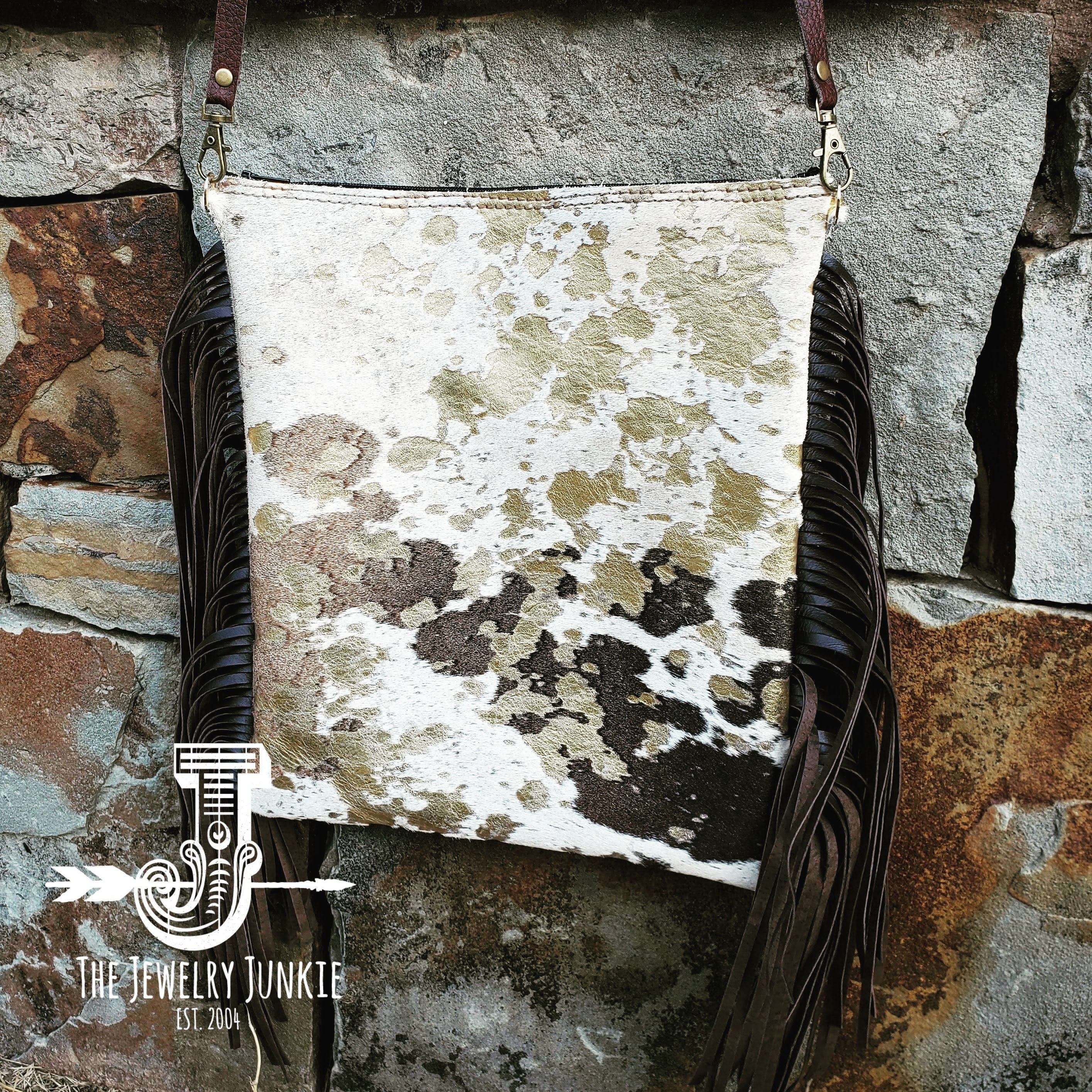 Revamped Junkie Clear Fringe Purse- Cheetah Cowhide – The Silver