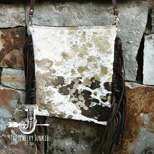 A crossbody metallic leather bag from Jewelry Junkie