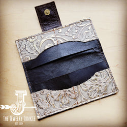 Embossed Leather Wallet in Gilded Cowboy w/ Snap 302M