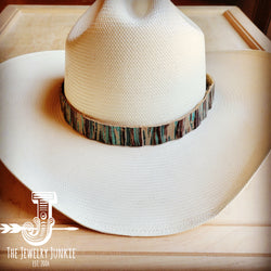 **Turquoise Chateau Embossed Leather Hat Band Only 950j