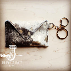 Sierra Credit Card Wallet-Hair on Hide Mixed Metallic (600p)