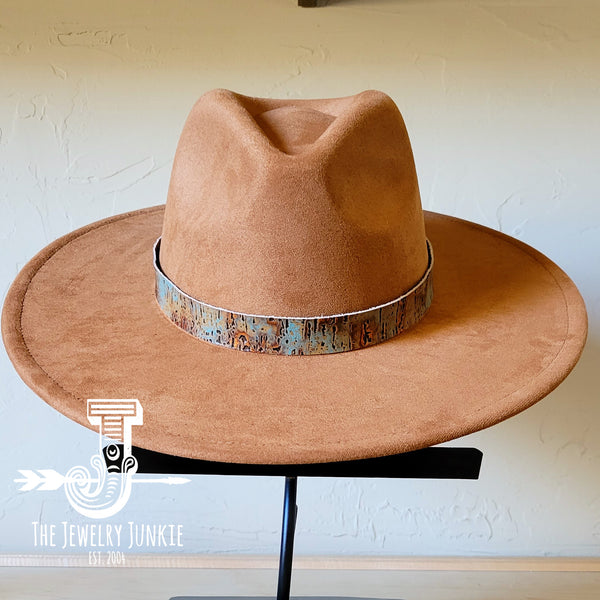*Driftwood Tarnished Copper Embossed Leather Hat Band Only 951m
