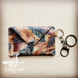 **Sierra Credit Card Wallet-Plumas Sepia Turquoise 602w