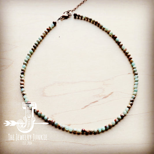 *Aqua Terra Collar Length Beaded Necklace 255p