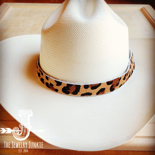 Leopard Hair-On-Hide Leather Hat Band Only 950r