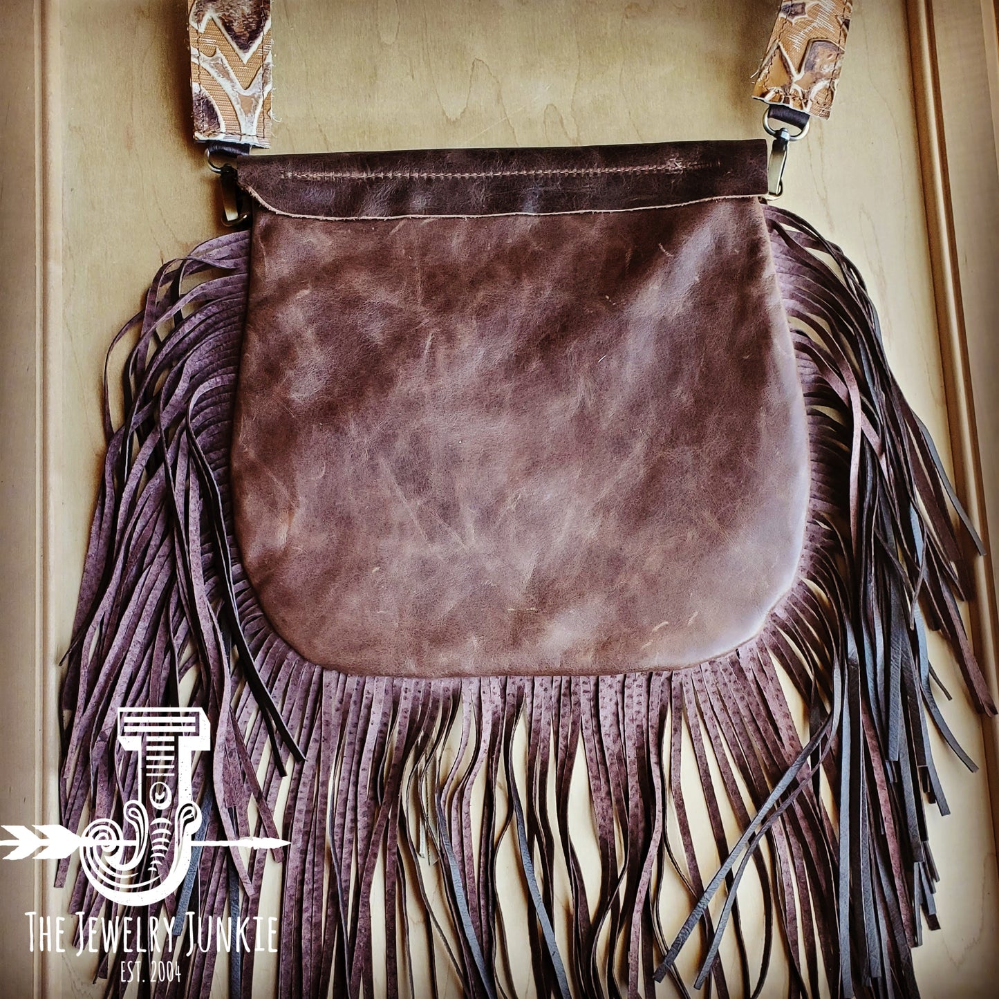*Leather Sienna Laredo Handbag w/ Flap and Braid Accent 506L