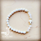 Bracelet Bar-Natural Jade and Hematite Beaded Stretch Bracelet