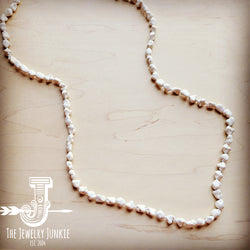 Boho Beaded Necklace w/ White Turquoise