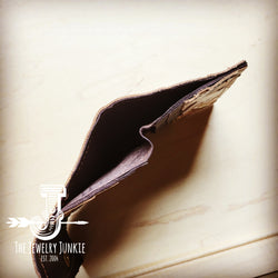 Arizona Tri-Fold Embossed Leather Wallet-Dallas Turquoise 303q