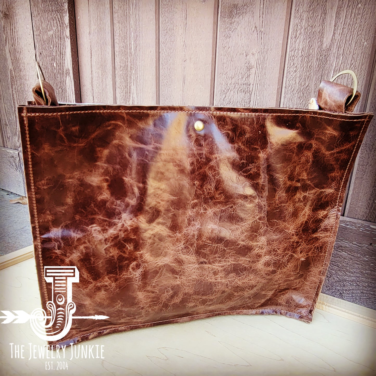 Large Hair on Hide Box Handbag w/  Turquoise Metallic Accent 506p
