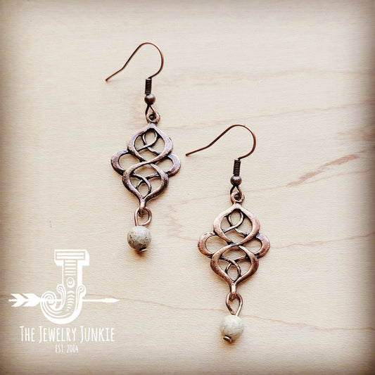 *Aqua Terra Scroll Drop Earrings 211h