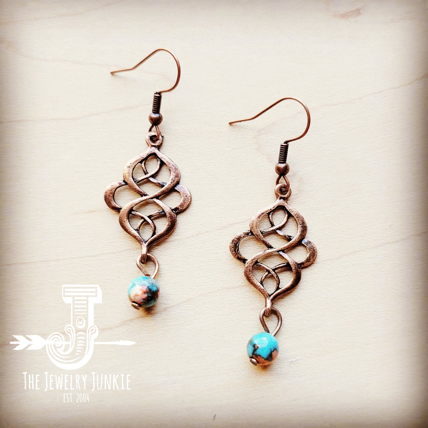 *Multi-Colored Jade Scroll Drop Earrings 211i