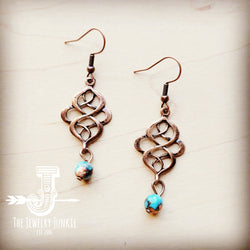 *Multi-Colored Jade Scroll Drop Earrings 211i