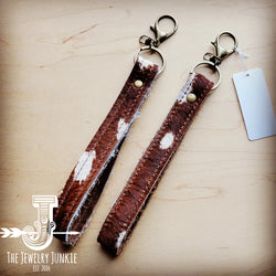 *Hair-on-Hide Leather Key Chain Strap Axis Hide 702i