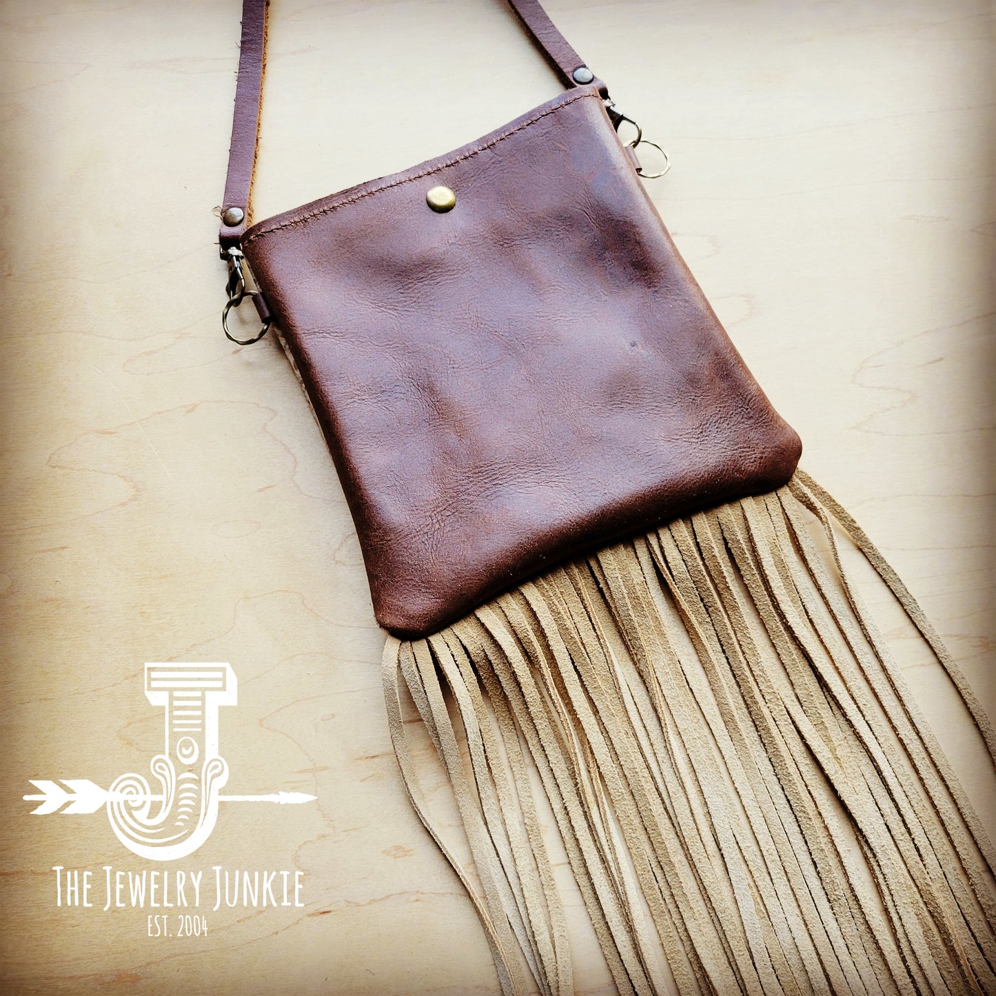 Small Crossbody Handbag w/ Oyster Paisley Leather & Fringe 509p