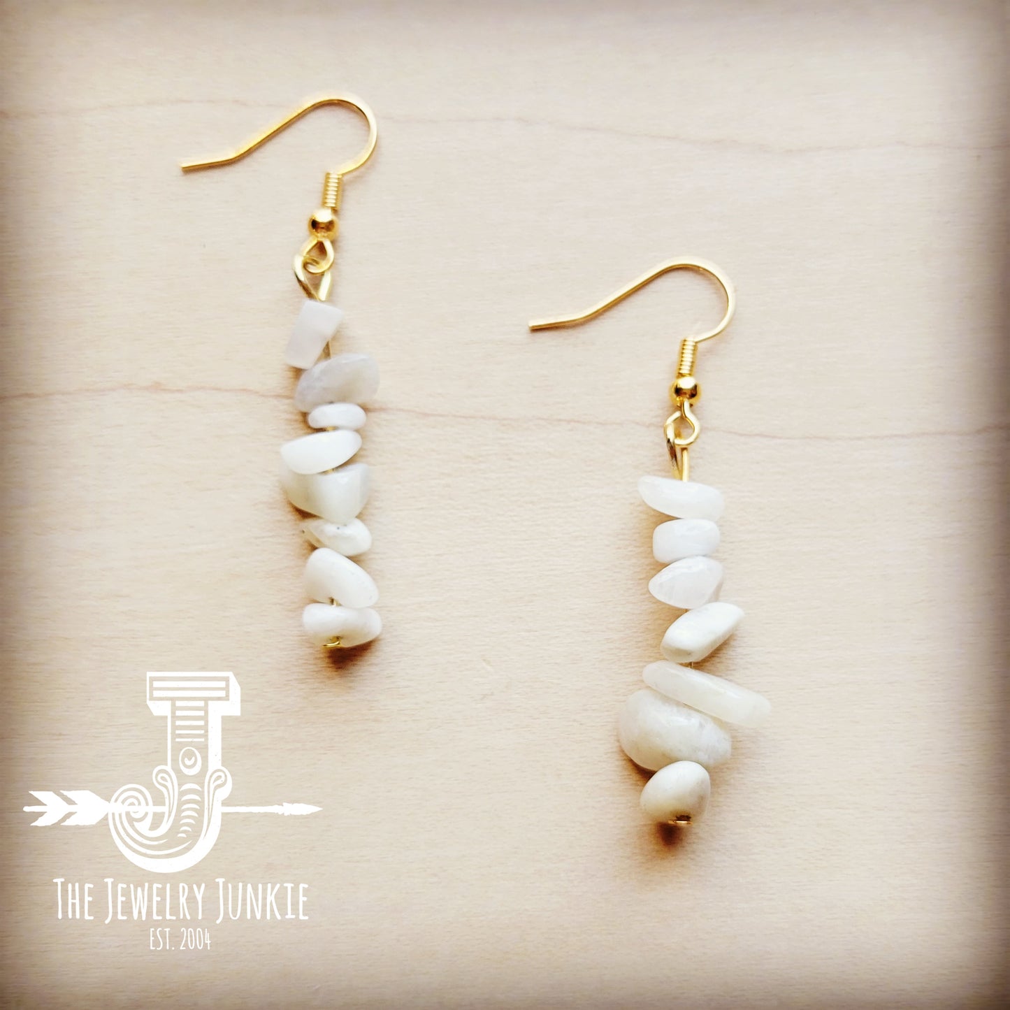 *Moonstone Chip Dangle Earrings 211x