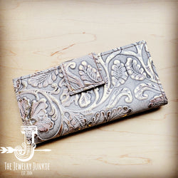 Embossed Leather Wallet in Gilded Cowboy w/ Snap 302M