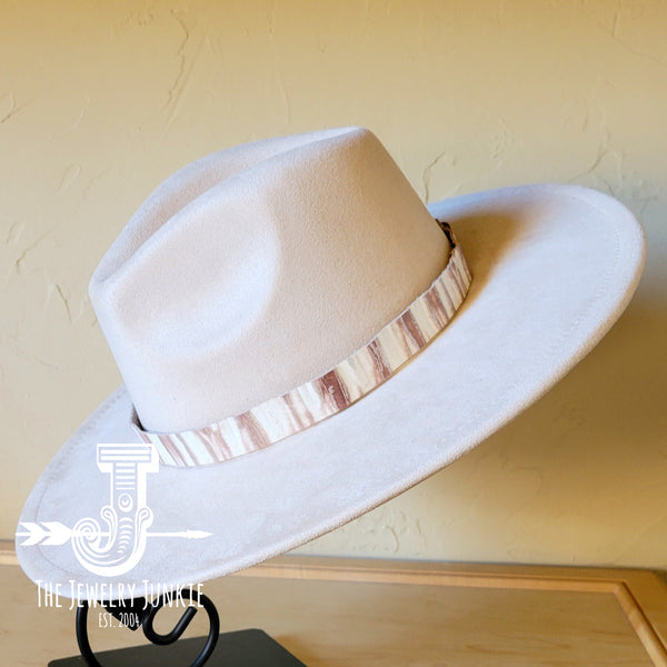 *White Chateau Embossed Leather Hat Band Only 950t