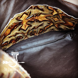 *Montana Leather Hobo Handbag in Brown Laredo 508e