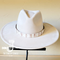 *White Chateau Embossed Leather Hat Band Only 950t