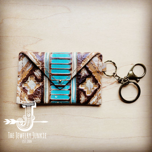 **Sierra Credit Card Wallet-Turquoise Sahara Navajo 602r